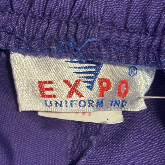 EXPO Uniform INC purple nurse scrubs pants Med EUC - Picture 3 of 9